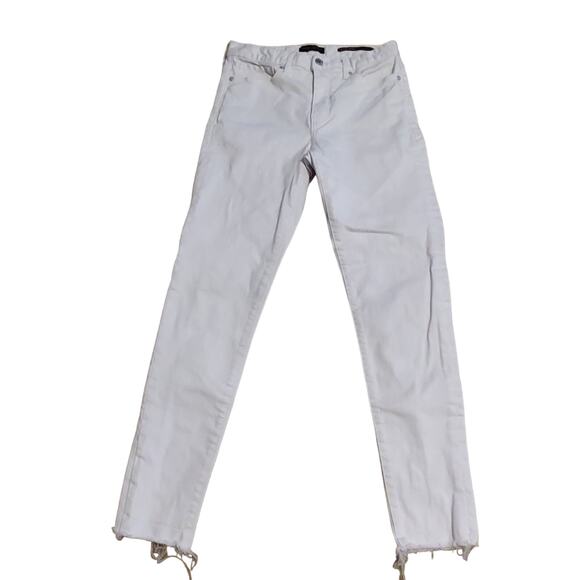 Banana Republic Mid-Rise Skinny Ankle Jean with Raw Hem Size 27 - Picture 1 of 11